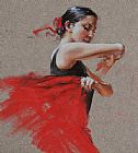 Flamenco Dancer Flamenco in Red painting